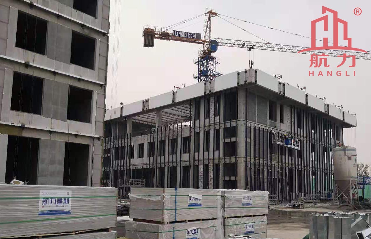 航力隔墻板的應用-正定人民醫院新院區，纖維水泥板施工案例，硅酸鈣板天花板解決方案，穿孔吸音板安裝貼圖