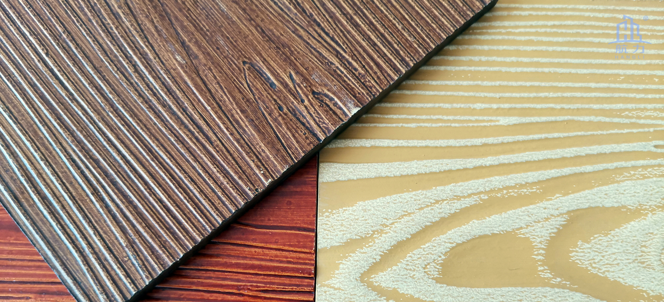 木紋系列適合于高檔別墅和居民樓房、舊房改造或者大型旅游景區、輕鋼別墅的正面，外墻和內墻裝飾使用。鋪貼方式有披疊、干掛和直接上膠。板材的耐火性強，質量輕，長度可達3.05米。相比起瓷磚較為輕質，比木板更耐用。